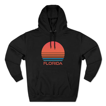Buy black Premium Florida Hoodie - Retro 80s Unisex Sweatshirt