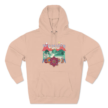 Buy pale-pink Premium Wyoming Hoodie - Boho Unisex Sweatshirt