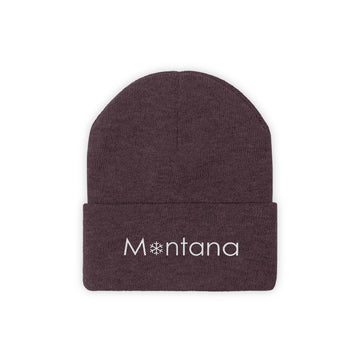 Montana Knit Beanie - Adult Embroidered Snowflake Montana Knit Hat