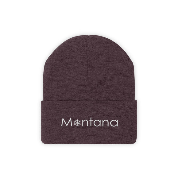 Montana Knit Beanie - Adult Embroidered Snowflake Montana Knit Hat