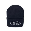 Ohio Knit Beanie - Adult Embroidered Snowflake Ohio Knit Hat-14