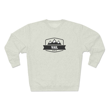 Buy oatmeal-heather Premium Vail, Colorado Crewneck Sweatshirt - Retro Unisex Sweatshirt