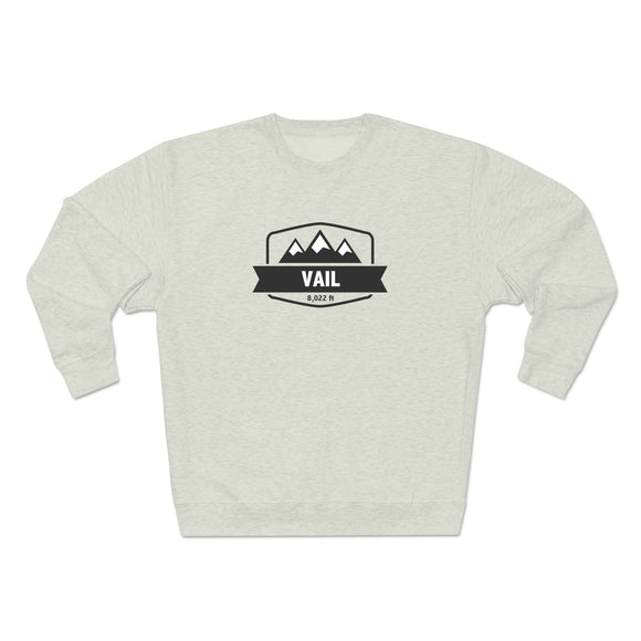 Premium Vail, Colorado Crewneck Sweatshirt - Retro Unisex Sweatshirt