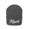 Illinois Beanie - Adult Hand Lettered Embroidered Illinois Knit Hat