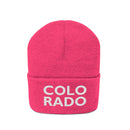 Colorado Beanie - Adult Embroidered Two Line Colorado Knit Hat-18