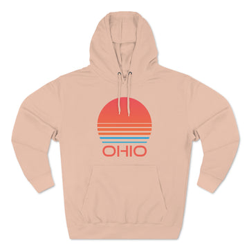 Buy pale-pink Premium Ohio Hoodie - Retro 80s Unisex Sweatshirt