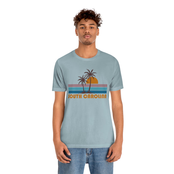 South Carolina T-Shirt - Retro Palm Tree Unisex South Carolina Shirt