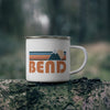 Bend, Oregon Camp Mug - Retro Mountain Enamel Campfire Bend Mug