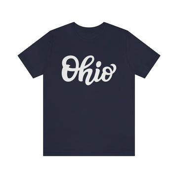 Buy navy Ohio T-Shirt - Hand Lettered Unisex Ohio Shirt
