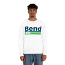 Bend, Oregon Sweatshirt - Retro Trees Unisex-3