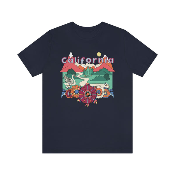 California Shirt, California Retro T-Shirt, Hippie Style California tee, California Mountain Shirt