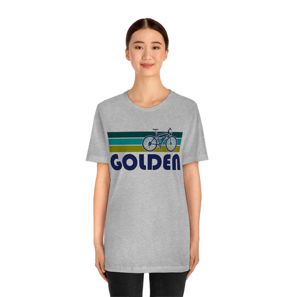 Golden T-Shirt - Retro Mountain Bike Adult Unisex Golden, Colorado T Shirt