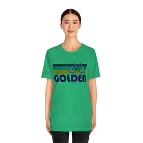 Golden T-Shirt - Retro Mountain Bike Adult Unisex Golden, Colorado T Shirt