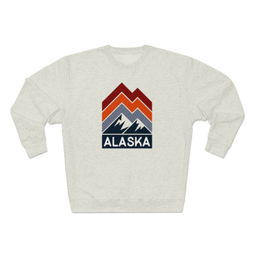 Buy oatmeal-heather Premium Alaska Sweatshirt - Retro Unisex Premium Crewneck Alaska Sweatshirt
