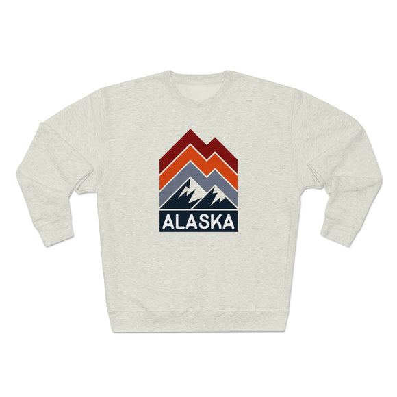 Premium Alaska Sweatshirt - Retro Unisex Premium Crewneck Alaska Sweatshirt