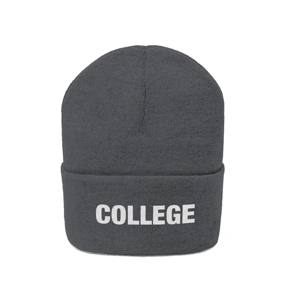 College Beanie - Adult Embroidered College Knit Hat