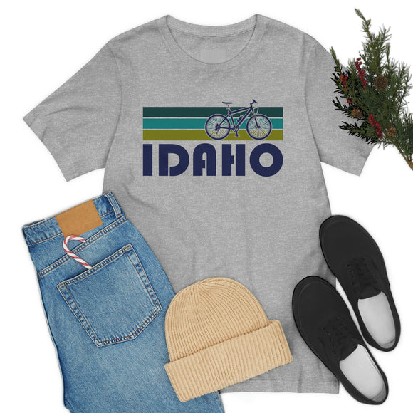 Idaho T-Shirt - Retro Mountain Bike Adult Unisex Idaho T Shirt