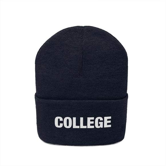 College Beanie - Adult Embroidered College Knit Hat