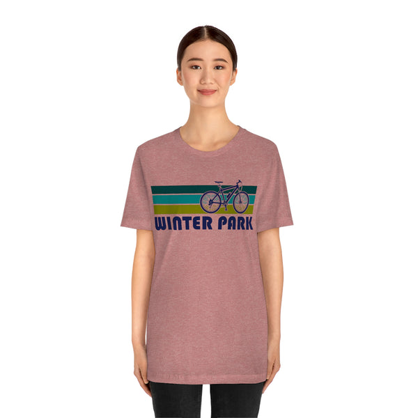 Winter Park T-Shirt - Retro Mountain Bike Adult Unisex Winter Park, Colorado T Shirt
