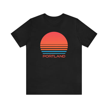 Buy black Portland, Oregon T-Shirt - Retro 80s Unisex Portland Shirt