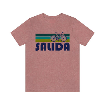 Buy heather-mauve Salida T-Shirt - Retro Mountain Bike Adult Unisex Salida, Colorado T Shirt