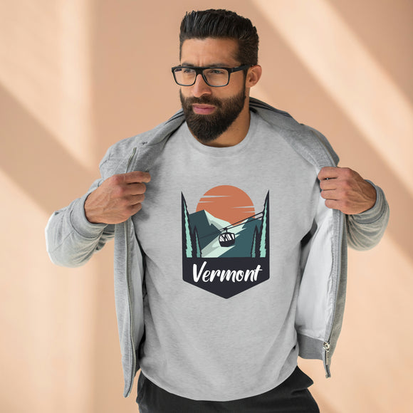 Premium Vermont Crewneck Sweatshirt - Retro Unisex Sweatshirt