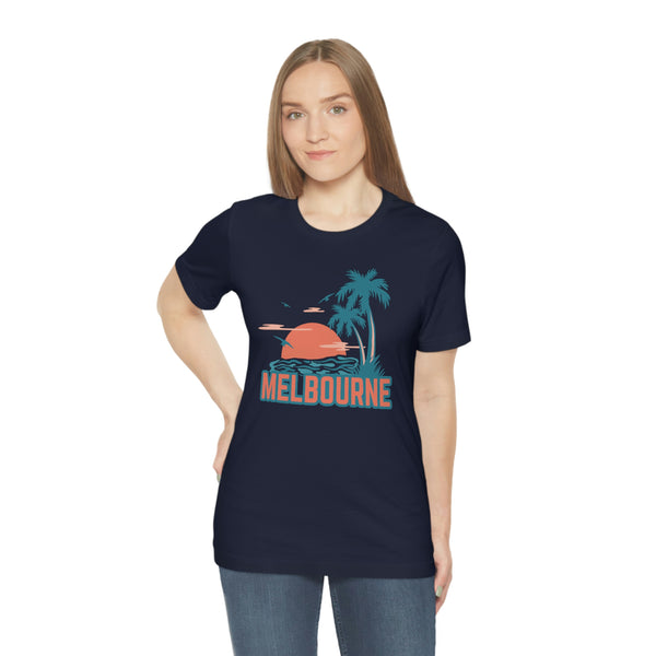 Melbourne, Florida T-Shirt - Retro Palm Tree & Beach Unisex Melbourne Shirt