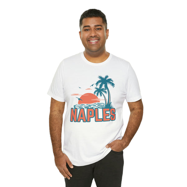 Naples, Florida T-Shirt - Retro Palm Tree & Beach Unisex Naples Shirt