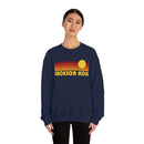 Jackson Hole, Wyoming Sweatshirt - Unisex Retro Sunset-26