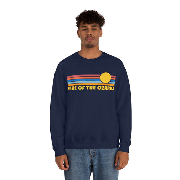 Lake of the Ozarks, Missouri Sweatshirt - Retro Sunrise Crewneck
