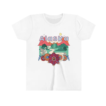 Alaska Youth T-Shirt - Boho Alaska Kid's TShirt - 0