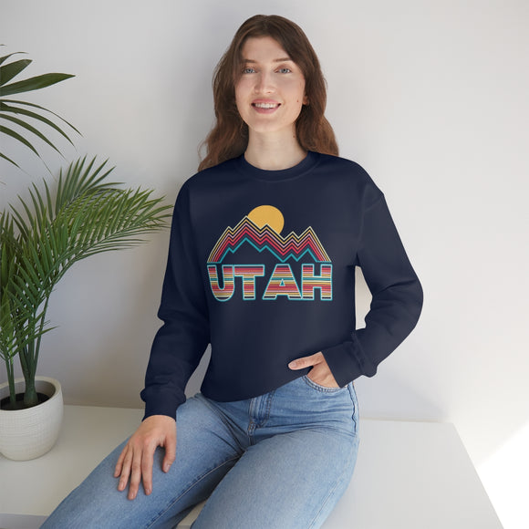 Utah Sweatshirt Mountain - Retro Unisex Mountain
