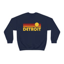 Detroit, Michigan Sweatshirt - Retro Sunset Unisex-25