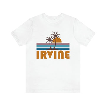 Buy white Irvine, California T-Shirt - Retro Palm Tree Unisex Irvine Shirt