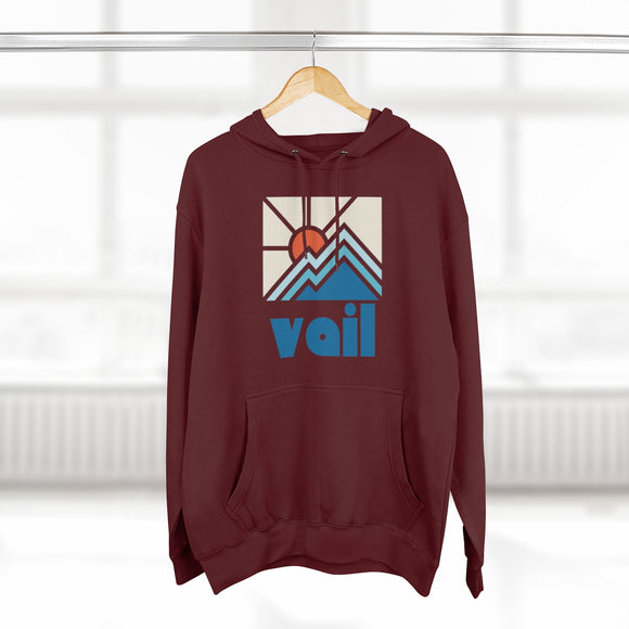 Premium Vail, Colorado Hoodie - Min Mountain Unisex Sweatshirt
