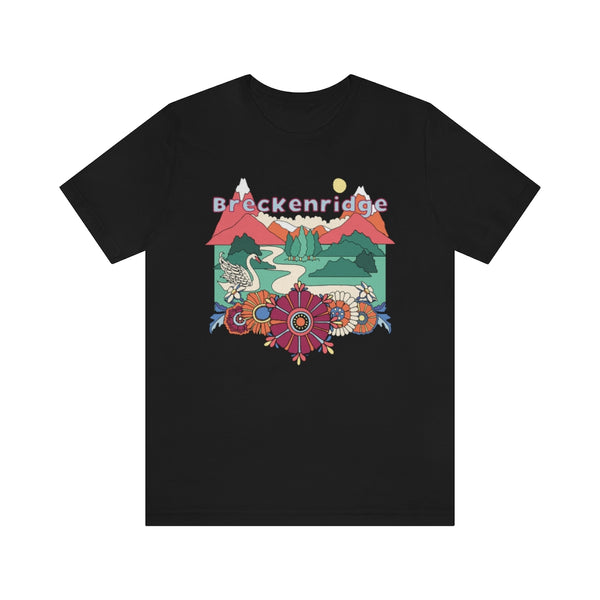Breckenridge T-Shirt - Retro Mountain / Hippie Style Breckenridge, Colorado Shirt