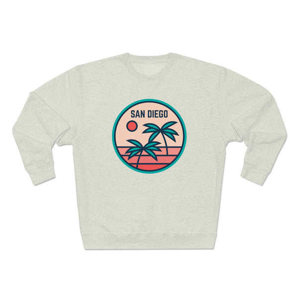 Premium San Diego, California Crewneck Sweatshirt - Retro Unisex Sweatshirt