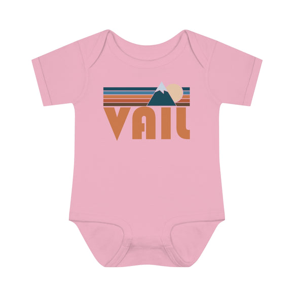 Vail Baby Bodysuit - Retro Mountain Vail, Colorado Baby Bodysuit