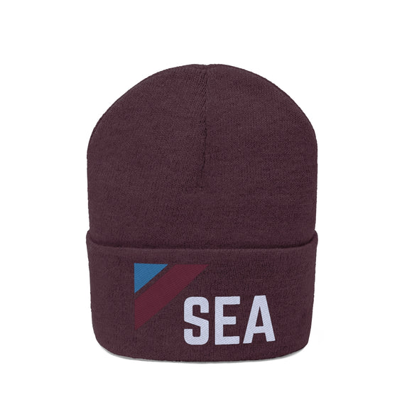 Seattle, Washington Beanie - Adult Embroidered Retro Seattle Knit Hat