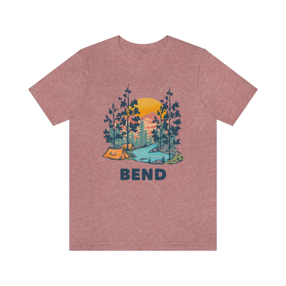 Bend, Oregon T-Shirt - Mountain Illustration Bend Washington Shirt