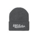 Oklahoma Beanie - Adult Hand Lettered Embroidered Oklahoma Knit Hat-1