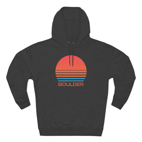 Premium Boulder, Colorado Hoodie - Retro 80s Unisex Sweatshirt