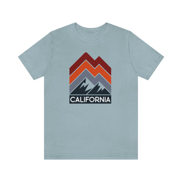 California T-Shirt - Retro Mountain Unisex California Shirt