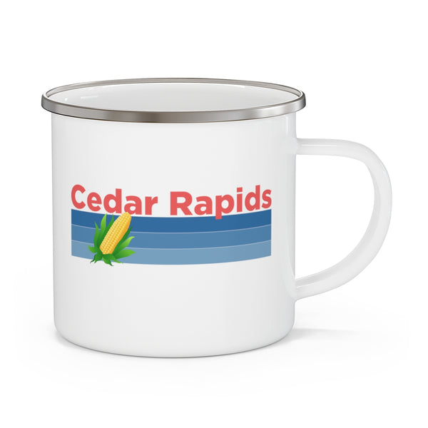 Cedar Rapids, Iowa Camp Mug - Retro Corn Cedar Rapids Mug