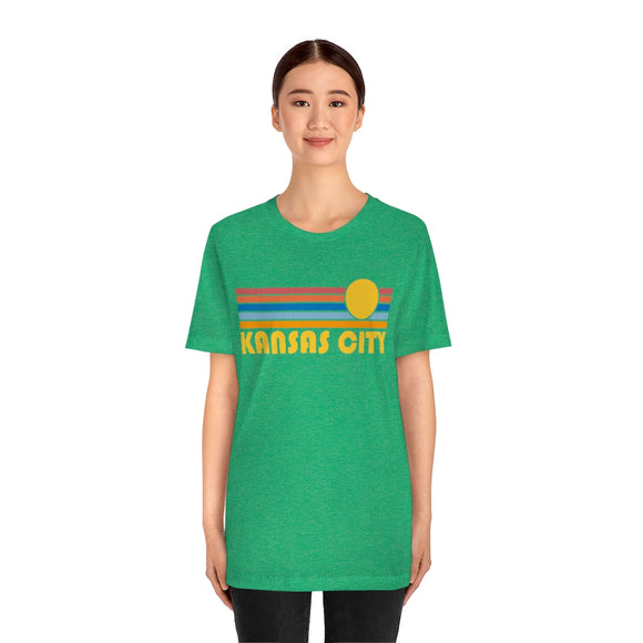 Kansas City, Missouri T-Shirt - Retro Sun Unisex Kansas City T Shirt