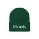 Illinois Knit Beanie - Adult Embroidered Snowflake Illinois Knit Hat-1