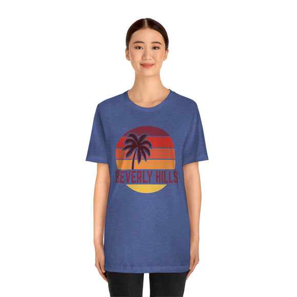 Beverly Hills, California T-Shirt - Retro Palm Tree Unisex Beverly Hills Shirt