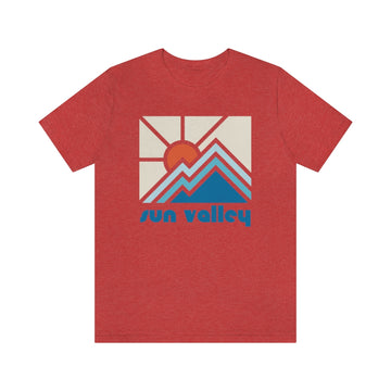 Buy heather-red Sun Valley Shirt, Idaho Retro T-Shirt, Colorful Idaho tee, Sun Valley Mountain Shirt
