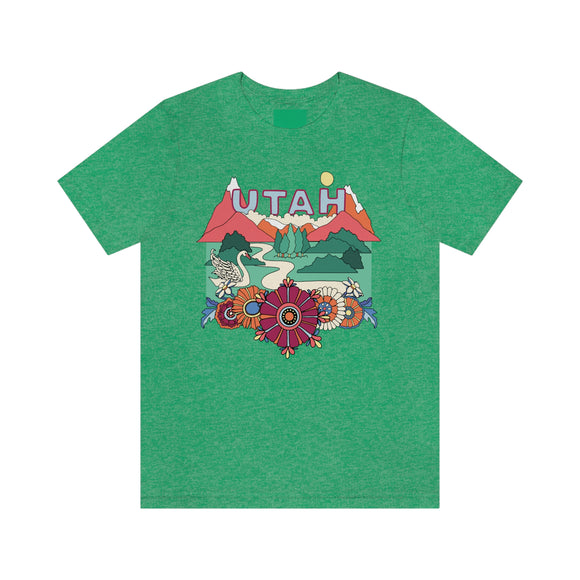 Utah Shirt, Utah Retro T-Shirt, Hippie Style Utah tee, Utah Mountain Shirt