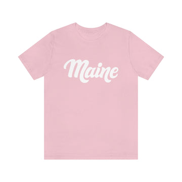 Buy pink Maine T-Shirt - Hand Lettered Unisex Maine Shirt